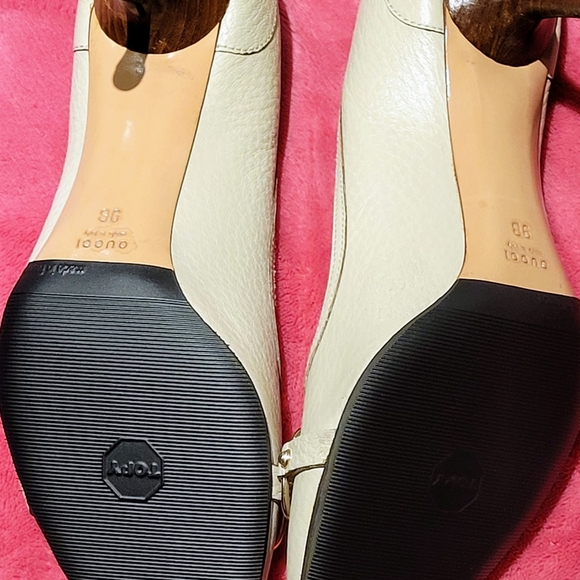 Gucci size 9 Cream Leather Heels - Picture 3 of 6